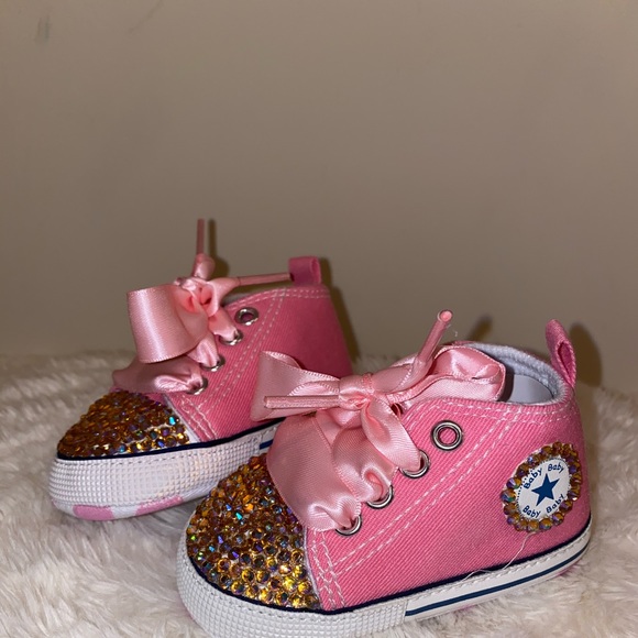 Custom Crystal baby shoes - Picture 3 of 6